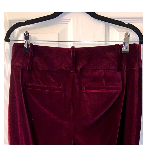 Alice & Olivia Stacey Slim Velvet Ankle Pants In Merlo - Picture 13 of 16